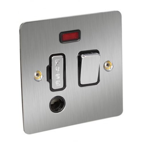 CED FSPSNFOSCB Sat.Chrome/Black ins.13a Swi.+Neon F/O Connection unit