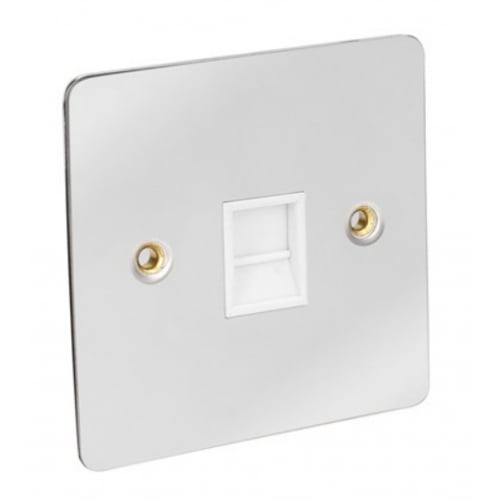 CED FTELFS1C Chrome/White insert BT Slave Telephone Socket