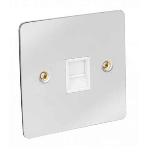 CED FTELFM1C Chrome/White insert BT Master Telephone Socket