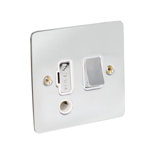 CED FSPSFOC Chrome/White insert 13a Swi.Connection unit+Flex Outlet