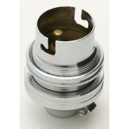 Jeani A70 BC (B22D) Polished Chrome 1/2 inch Lampholder & Shade Ring