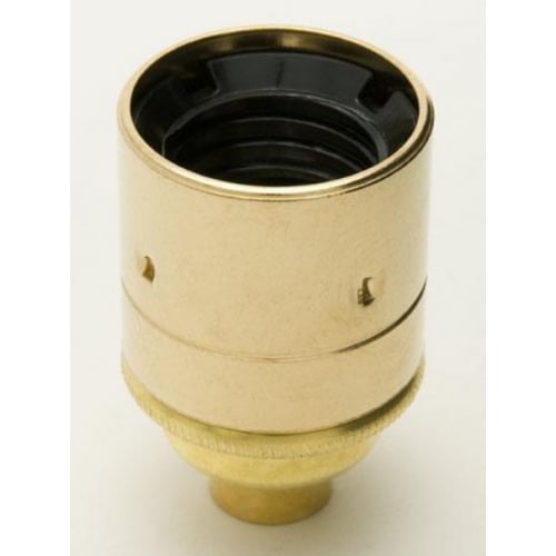 Jeani A48 ES (E27) Brass 1/2 inch Lampholder Plain Sided