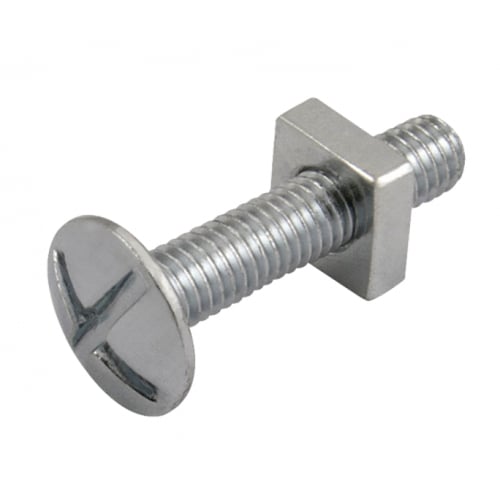 RB625 M6x25mm Gutter Roofing nut & bolt Steel Grade 4.6 zinc plated