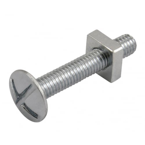 RB630 M6x30mm Gutter Roofing nut & bolt Steel Grade 4.6 zinc plated