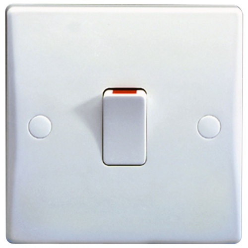 Schneider GU2013 Ultimate 20a DP Switch with Flex Outlet White