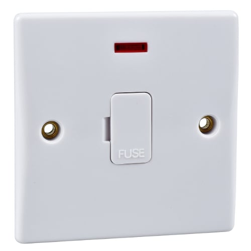 Schneider GU5001 Ultimate 13a Unswitched Fused connection spur & Neon