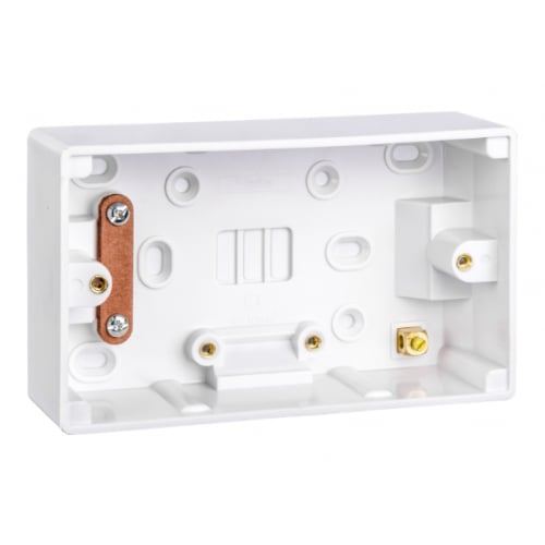 Schneider GU9247 Ultimate 2 Gang 47mm White Moulded Surface Box