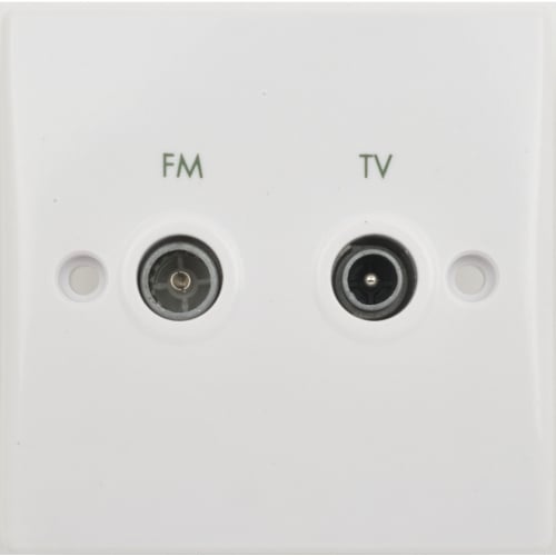 Schneider GU7021 Ultimate 1 Gang White TV/FM Diplex Socket