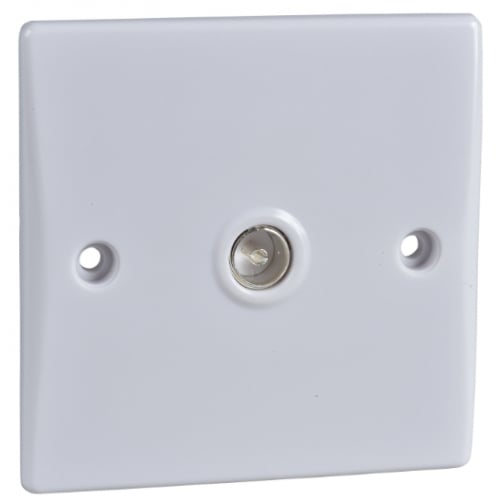 Schneider GU7010 Ultimate 1 Gang White TV/FM Coaxial Socket white