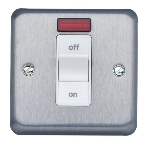 MK K5106BRC 32a DP Switch with Neon Brushed Chrome