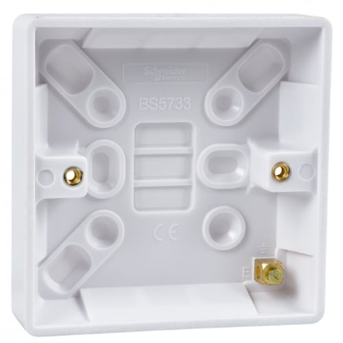 Schneider GU9116 Ultimate 1 Gang 16mm White Moulded Surface Box
