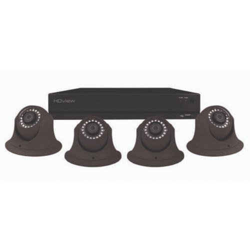 ESP SHDV4KD4G 4 Channel 4MP Super HD 1440P 500GB DVR & 4 Grey Dome camera kit