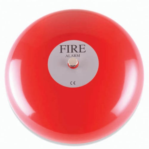 ESP WFB-1 200mm Weatherproof Red Fire Bell Red (95dBA) IP55