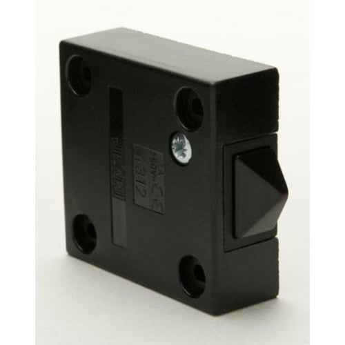 Jeani 143B 2amp 240v Black Push to Break Cabinet Surface Door Switch