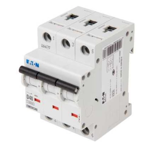 Eaton MEM EMDH340 40 Amp 3 pole type D 15kA Memshield 3 MCB