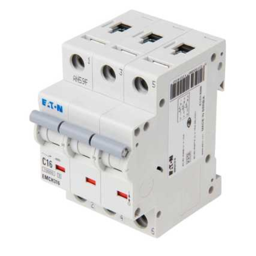 Eaton MEM EMCH316 16a 3 pole type C 15kA Memshield 3 MCB