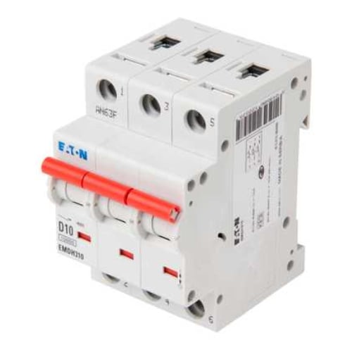Eaton MEM EMDH310 10 Amp 3 pole type D 15kA Memshield 3 MCB