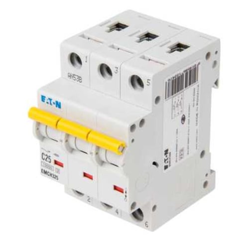 Eaton MEM EMCH325 25 Amp 3 pole type C 15kA Memshield 3 MCB
