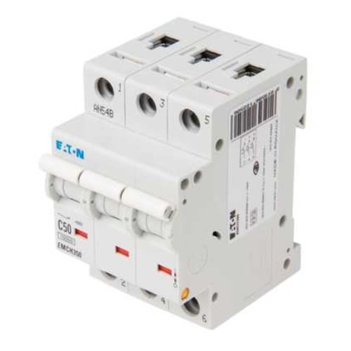 Eaton MEM EMCH350 50 Amp 3 pole type C 15kA Memshield 3 MCB