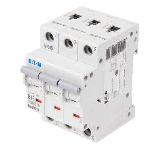 Eaton MEM EMBH316 16 Amp 3 pole type B 15kA Memshield 3 MCB