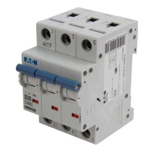 Eaton MEM EMDH320 20 Amp 3 pole type D 15kA Memshield 3 MCB