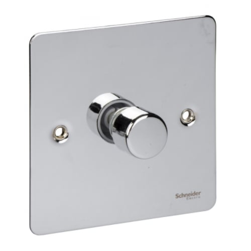Schneider GU6212LPC 1g 2w 100w LED Push On/Off Dimmer Polished Chrome