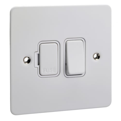 Schneider GU5210WPW 13a Switched Spur White Insert Painted White