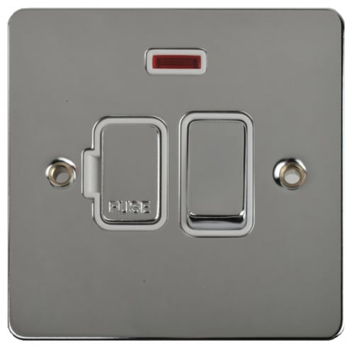 Schneider GU5211WPC 13a Switched Spur, Neon White Insert Pol. Chrome