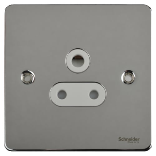 Schneider GU3280WPC 1g 5a Un-switched Socket White Insert Pol. Chrome