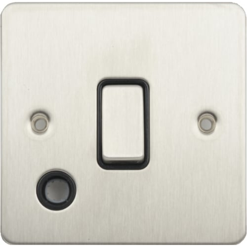 Schneider GU2213BSS 20a DP Switch+Flex Out. Black Insert Stain. Steel