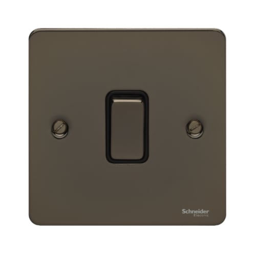 Schneider  GU1214BBN 1g 10a Intermediate Swi. Blk. Insert Black Nickel