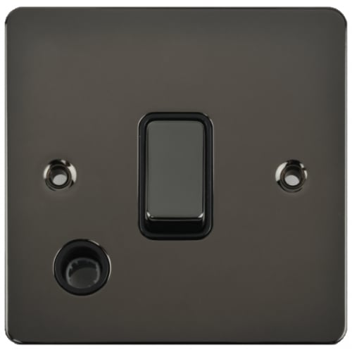 Schneider GU2213BBN 20a DP Switch & Flex Out. Black Insert Blk. Nickel