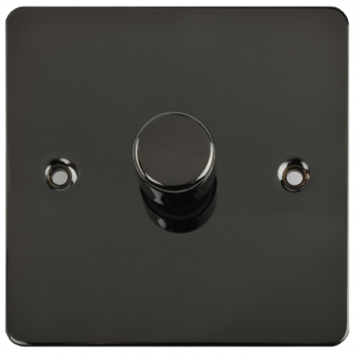 Schneider GU6212CBN 1g 2w 400w/VA Push ON/Off Dimmer Black Nickel