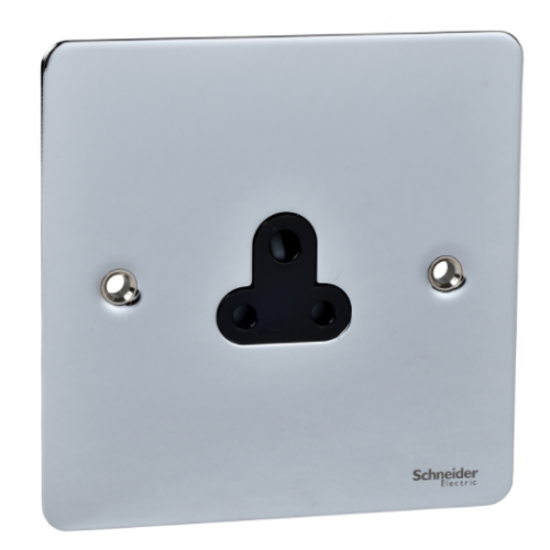 Schneider GU3270BPC 1g 2a Un-switched Socket Black Insert Pol. Chrome