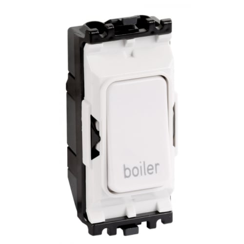 MK K4896BRWHI 20a DP Grid Switch Module marked BOILER