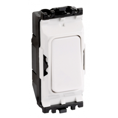 MK K4891WHI 20amp 1 Way White SP Grid Plus Switch Module