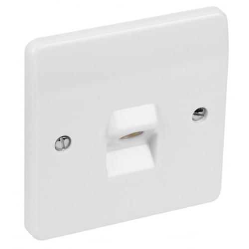 MK K3520WHI Single Flush Non Isolated coaxial socket white
