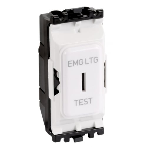MK K4898ELWHI 20a 2w SP marked EMG LTG TEST Grid Plus  key switch