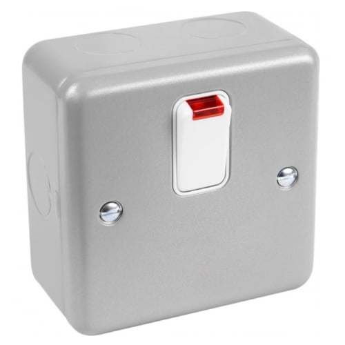 MK K5232ALM Metalclad Plus 20a DP Surface Metal Switch with Neon