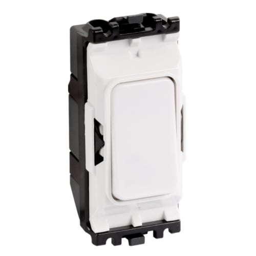 MK K4881WHI 10amp 1 Way SP White Grid Plus Switch Module