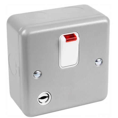 MK K5242ALM 20a DP Surface Metalclad Plus  Switch, Neon, Flex Outlet