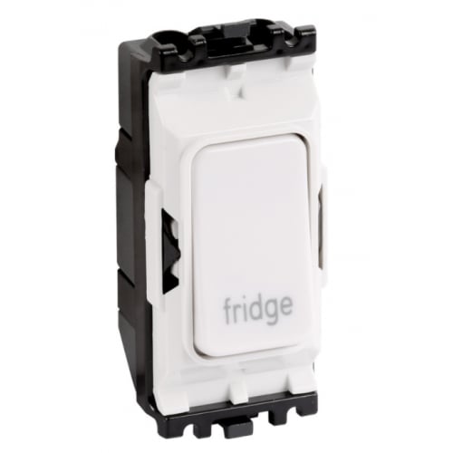 MK K4896FGWHI 20a DP Grid Plus Switch marked FRIDGE