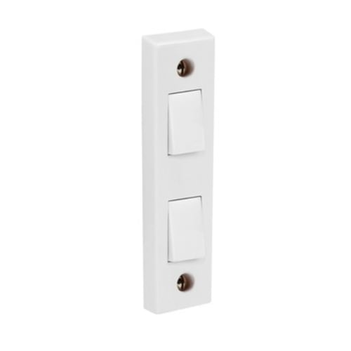 CED SARC2 2gang 2way 10amp S.P Architrave switch square edge