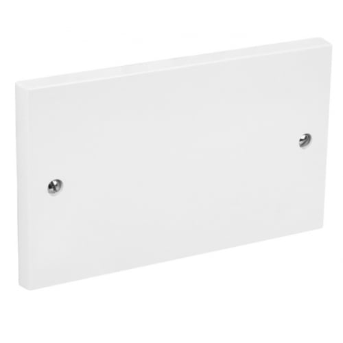 CED BP2 2 gang white blank cover plate