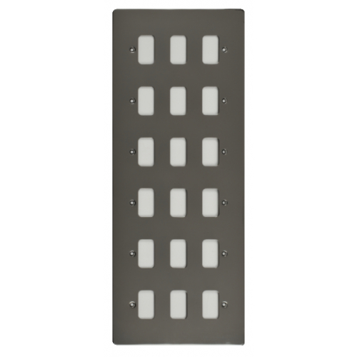 Schneider Get GUG18GBN 18 Gang Grid Plate with Grid, Black Nickel