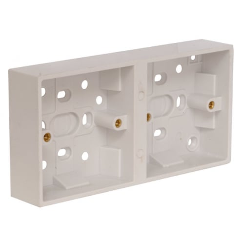 CED PB322D 2gang (2x1gang) 32mm plastic dual mounting box