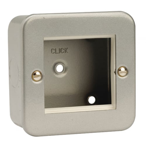 Click Scolmore CL311 1 Gang 2 Module Euro Plate+Box