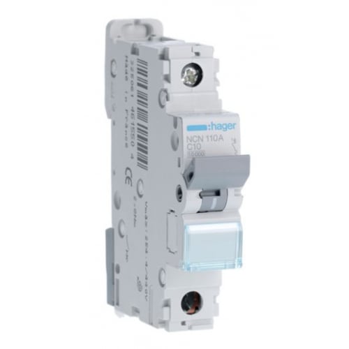 Hager NCN116A 16a 10ka SP Type C MCB