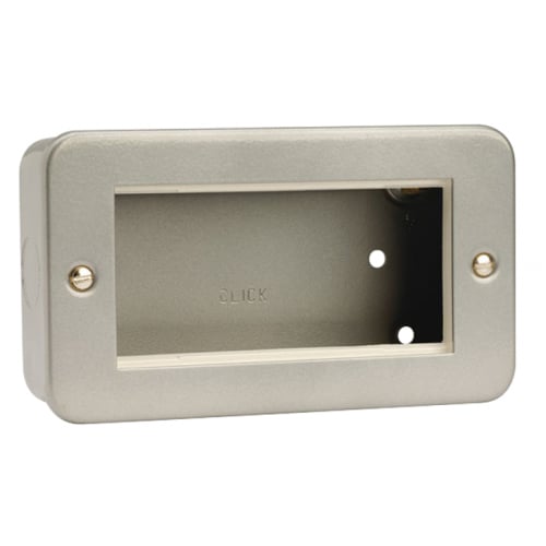 Click Scolmore CL312 2 Gang 4 Module Euro Plate+Box