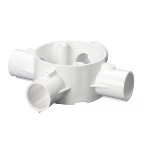 Schneider Mita 25CJB6W 25mm White 4 Way Intersection Box